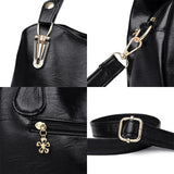Vintage Leather Crossbody Messenger Bag for Women