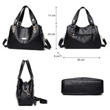 Vintage Leather Crossbody Messenger Bag for Women