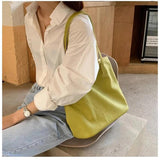 Light Washed PU Leather Women Bag Double Sided Tote Bags