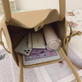 Women's Leather Shoulder Bag Tote Set