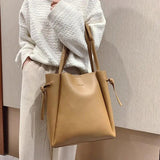 Women's Leather Shoulder Bag Tote Set