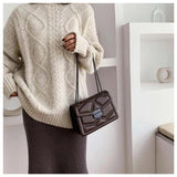 Women Shoulder Bag with Chain Strap, Small Square Handbag