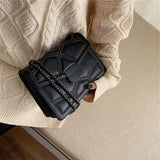 Women Shoulder Bag with Chain Strap, Small Square Handbag