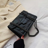 Women Shoulder Bag with Chain Strap, Small Square Handbag