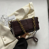 Niche Chain Underarm Bag Women Weave Chain Shoulder Messenger Bag