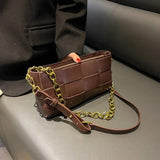 Niche Chain Underarm Bag Women Weave Chain Shoulder Messenger Bag