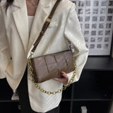 Niche Chain Underarm Bag Women Weave Chain Shoulder Messenger Bag