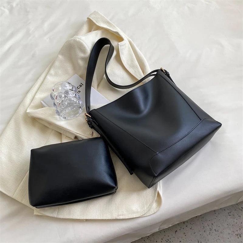 Classic Contrast Shoulder Bags for Women Tote Bag Crossbody Purse