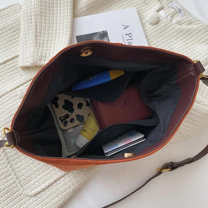 Soft Leather Shoulder Bag for Women Crossbody Tote Handbag