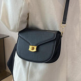 Casual Small Flap Women's Top Handle Bag Solid Pu Leather Shoulder Bag