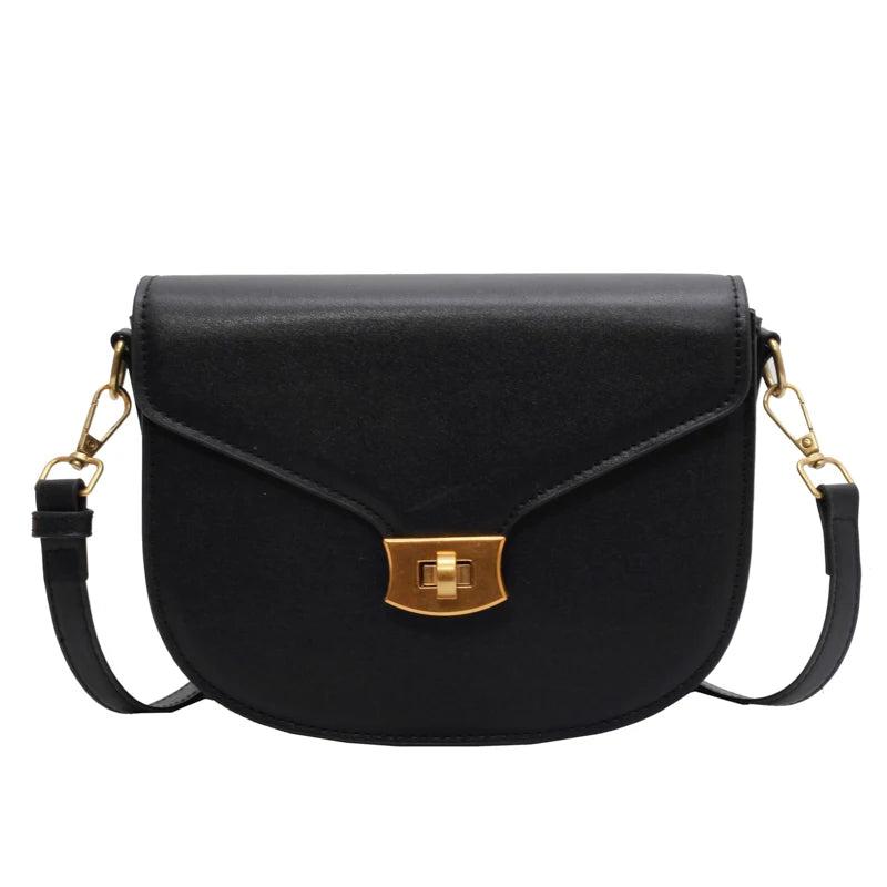 Casual Small Flap Women's Top Handle Bag Solid Pu Leather Shoulder Bag