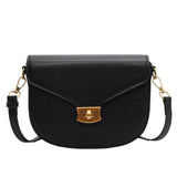 Casual Small Flap Women's Top Handle Bag Solid Pu Leather Shoulder Bag