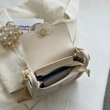 Soft Leather Shoulder Bag Chain Handbags Silk Scarf Crossbody Bag