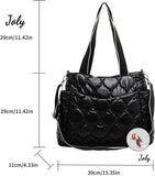 Large Quilted Shoulder Bag Women's Handbag Padded Top-handle Bag