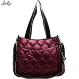 Large Quilted Shoulder Bag Women's Handbag Padded Top-handle Bag