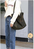 Vintage Camo Canvas Shoulder Bag Handbag