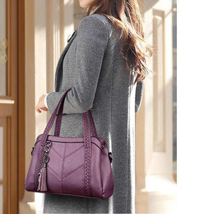 Leather Handbag Women Crossbody Messenger Bag Tote Shoulder Bag