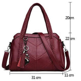 Leather Handbag Women Crossbody Messenger Bag Tote Shoulder Bag