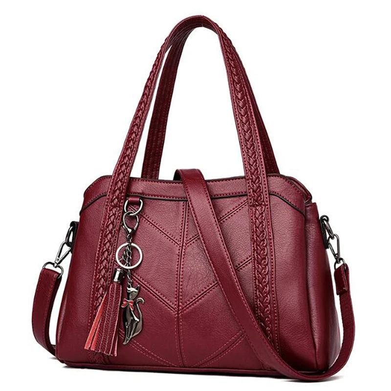 Leather Handbag Women Crossbody Messenger Bag Tote Shoulder Bag