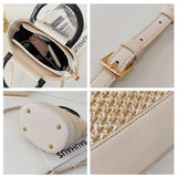 Summer Women Straw Bags Small Beach Handbag Chain Crossbody Bag