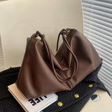 Winter Large Capacity Shoulder Bag For Women High PU Leather Shopper Handbag