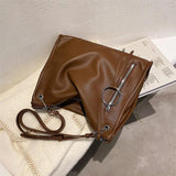 Vintage PU Leather Crossbody Bags for Women with Tassels