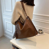 Vintage PU Leather Crossbody Bags for Women with Tassels