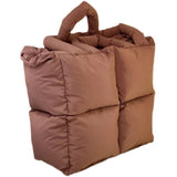 Diamond Box Tote Bag Soft Cotton Filled Women Bag