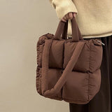 Diamond Box Tote Bag Soft Cotton Filled Women Bag