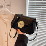 Small Flap Crossbody Bag Purse PU Leather Shoulder Zipper