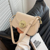 Small Flap Crossbody Bag Purse PU Leather Shoulder Zipper