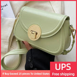 Small Flap Crossbody Bag Purse PU Leather Shoulder Zipper