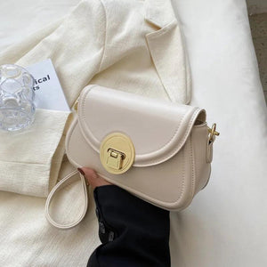 Small Flap Crossbody Bag Purse PU Leather Shoulder Zipper