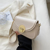Small Flap Crossbody Bag Purse PU Leather Shoulder Zipper