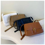 Stone Pattern Shoulder Bag PU Leather Crossbody Handbag