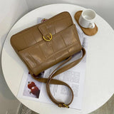 Stone Pattern Shoulder Bag PU Leather Crossbody Handbag
