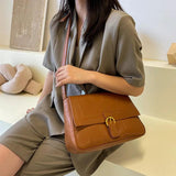 Stone Pattern Shoulder Bag PU Leather Crossbody Handbag