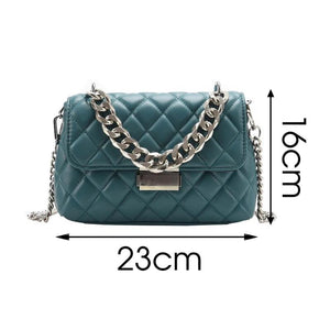 Women's Leather Crossbody Bag Chain Shoulder Purse