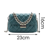 Women's Leather Crossbody Bag Chain Shoulder Purse