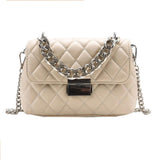 Women's Leather Crossbody Bag Chain Shoulder Purse
