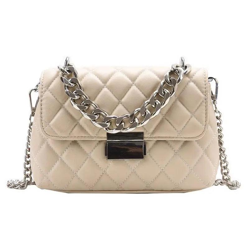Women's Leather Crossbody Bag Chain Shoulder Purse