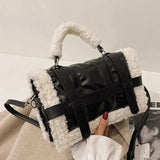 Women Winter Faux Fur Shoulder Crossbody Bag Handbag Lady Party Tote Bag