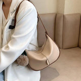 2021Winter Ladies Handbag One Shoulder Underarm Bag Hair Ball Pendant