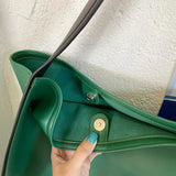 Panelled Shoulder Bag Wide Strap Handbag
