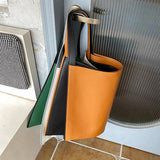 Panelled Shoulder Bag Wide Strap Handbag