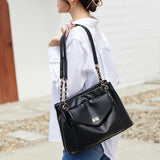 Chain Women Shoulder Crossbody Bags Handbags Purses Soft Pu Leather Totes