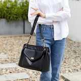 Chain Women Shoulder Crossbody Bags Handbags Purses Soft Pu Leather Totes