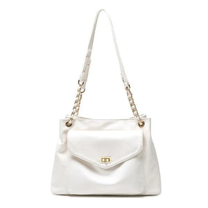 Chain Women Shoulder Crossbody Bags Handbags Purses Soft Pu Leather Totes