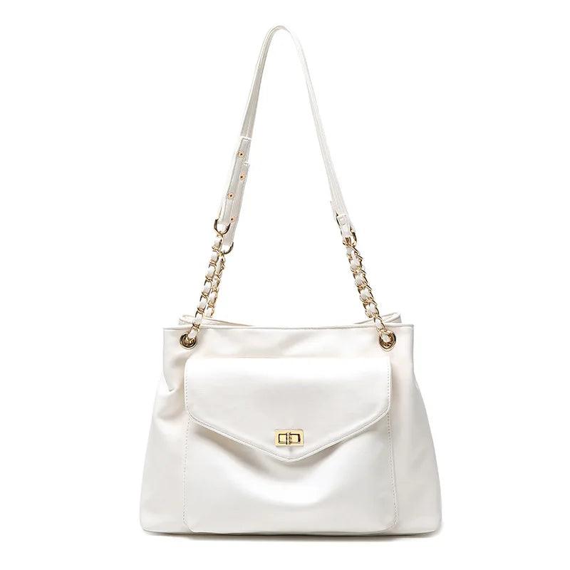 Chain Women Shoulder Crossbody Bags Handbags Purses Soft Pu Leather Totes