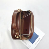 Vintage PU Leather Crossbody Shoulder Bag Small Tote Lady Wallet Brown